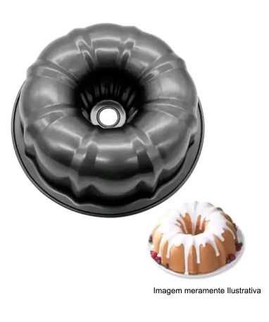 Forma Flan Pudim Alumínio Essence Prata M... Forma Flan Pudim Alumínio Essence Prata M...