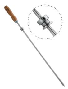 Espeto Giratório Fino Coração Inox Matrin...