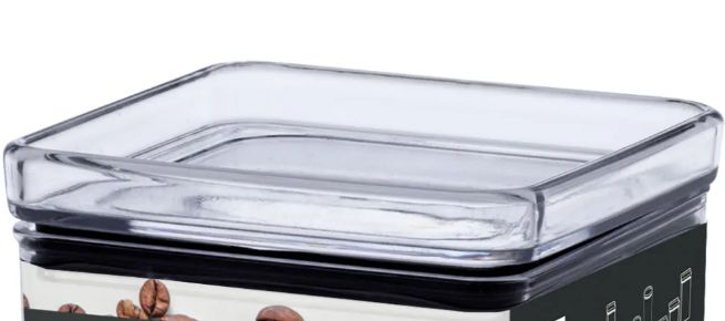 Pote Acrílico Transparente Quadrado 480ml... Pote Acrílico Transparente Quadrado 480ml...