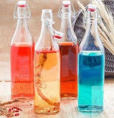 Garrafa Swing Vidro Tampa Móvel 500ml Bor...