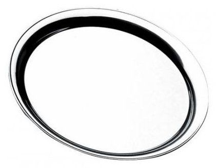 Bandeja Redonda Inox para Garçom 30cm Bri...