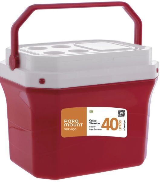 Caixa Térmica 40 Litros Vermelha Paramoun... Caixa Térmica 40 Litros Vermelha Paramoun...