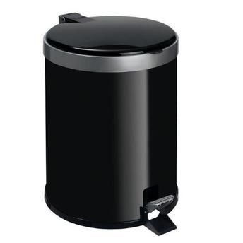 Lixeira Pedal 12L 24x31cm Pto VIE_3543