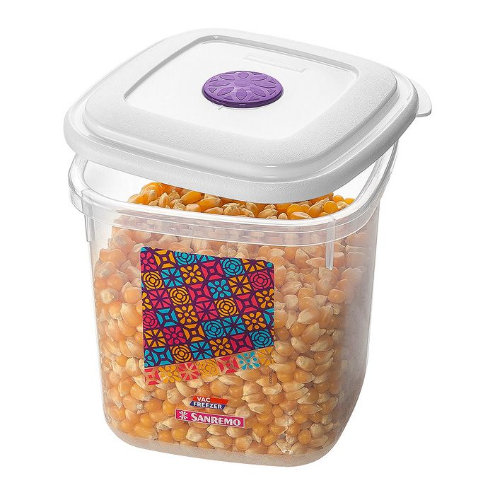 Pote Plástico 1,2L 10x10x12cm Quad Alto S...