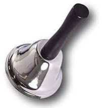 Campainha Sino Cromado com Cabo de Madeir...