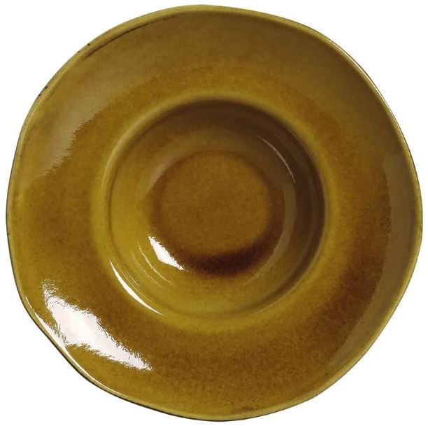 Prato Risoto Cerâmica Organico Ambar 28cm...