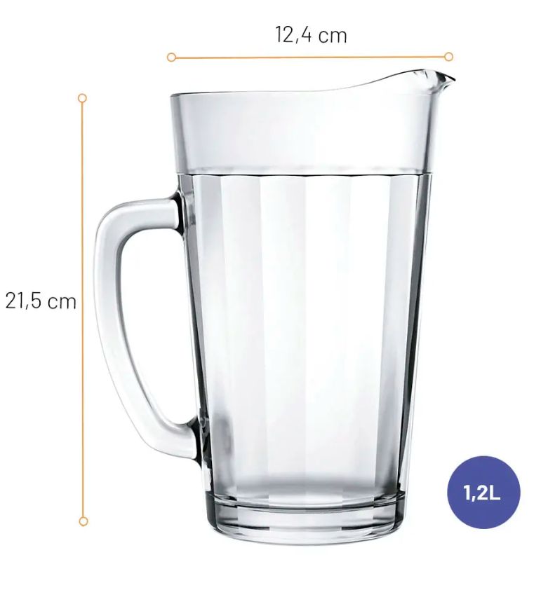 Jarra de Vidro Americano 1200ml Caixa com... Jarra de Vidro Americano 1200ml Caixa com...