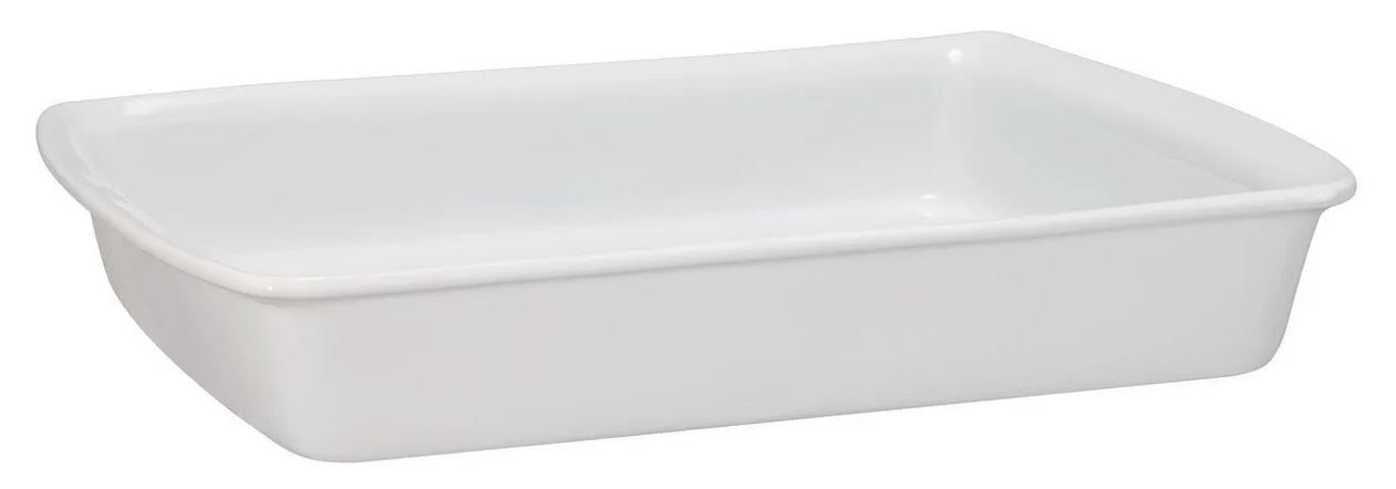 Travessa Cer Refr Ret 33x25x5,5cm Bca CTA... Travessa Cer Refr Ret 33x25x5,5cm Bca CTA...