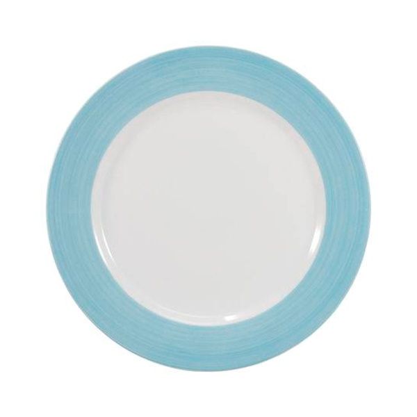 Prato Raso Porcelana Cilíndrica Azul Clar... Prato Raso Porcelana Cilíndrica Azul Clar...