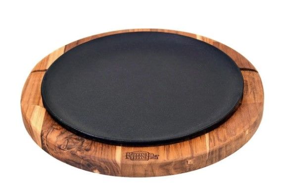 Prato Raso Ferro Base Madeira 24cm FML_4070 Prato Raso Ferro Base Madeira 24cm FML_4070