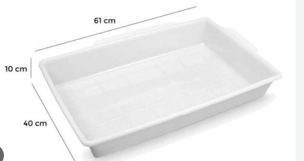 Bandeja Plástica Retangular 60x40x9cm 17 ...