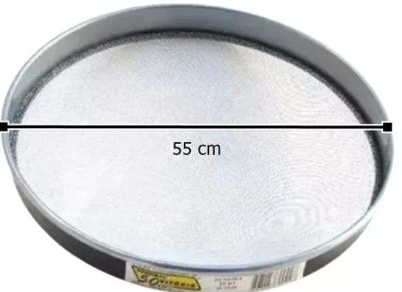 Peneira Galvanizada para Fubá 55cm Vitori... Peneira Galvanizada para Fubá 55cm Vitori...