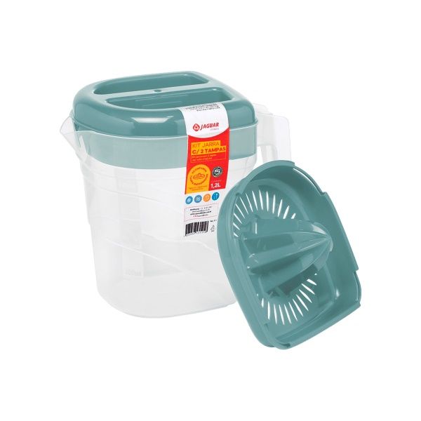 Jarra Plastica Multiuso 2 Tampas 1,2L JGR... Jarra Plastica Multiuso 2 Tampas 1,2L JGR...