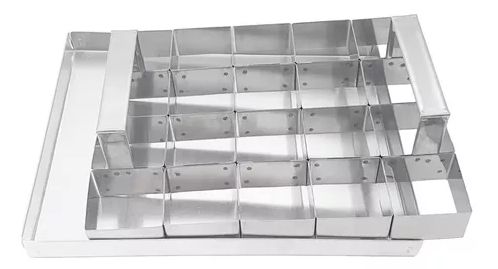 Cortador Brownie Inox 20 Cav 6x6x3cm TTP_... Cortador Brownie Inox 20 Cav 6x6x3cm TTP_...