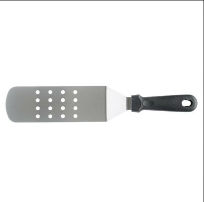 Espátula Fritura Curva Inox Perf 31cm PAZ... Espátula Fritura Curva Inox Perf 31cm PAZ...