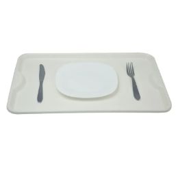 Bandeja Plástica Fast-Food 48x33cm Branca... Bandeja Plástica Fast-Food 48x33cm Branca...