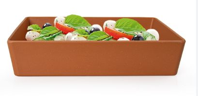 Travessa Retangular Melamina 30x25x6cm Te... Travessa Retangular Melamina 30x25x6cm Te...
