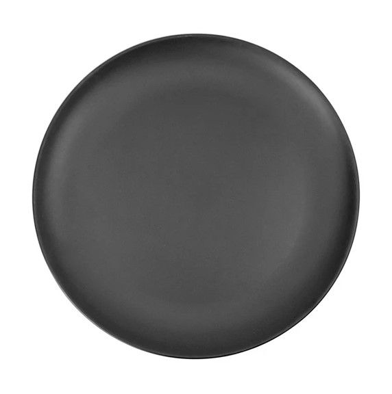 Prato Raso Melamina Preto 26,5cm Marcamix... Prato Raso Melamina Preto 26,5cm Marcamix...