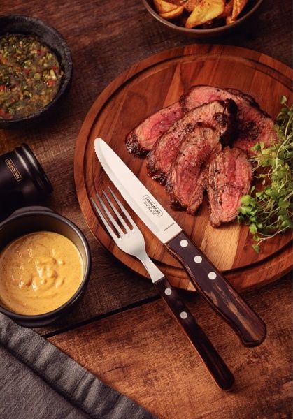 Faca para Churrasco Polywood Jumbo Marrom... Faca para Churrasco Polywood Jumbo Marrom...