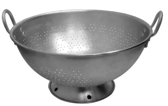 Tacho Furo Fino Escorredor com Pés 50cm A... Tacho Furo Fino Escorredor com Pés 50cm A...