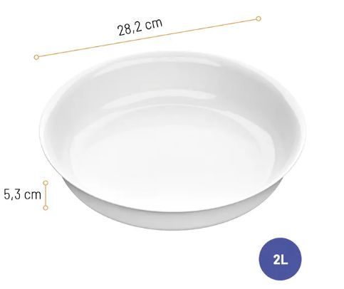 Assadeira Refratária Redonda Opaline 29cm...