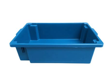 Caixa Plástica Empilhável 45 Litros Azul ...