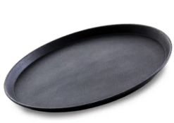 Bandeja Antiderrapante Redonda 40cm Preta...