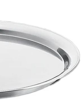 Bandeja Redonda Inox para Garçom 40cm Bri... Bandeja Redonda Inox para Garçom 40cm Bri...