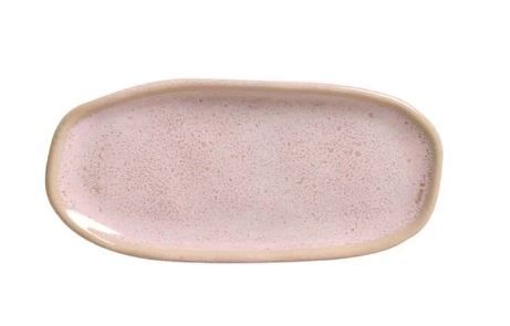Travessa Oval Cerâmica Litchi 16,5x8cm Po...