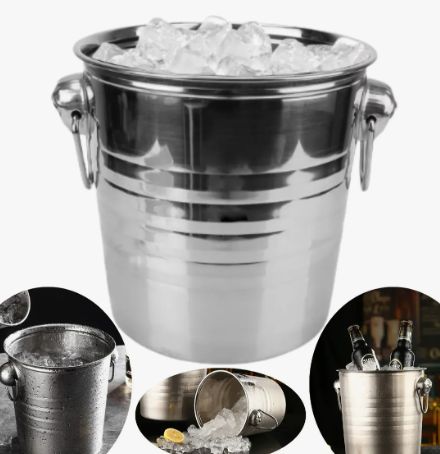 Balde Gelo Garrafas Inox 5 Litros 21x21cm... Balde Gelo Garrafas Inox 5 Litros 21x21cm...