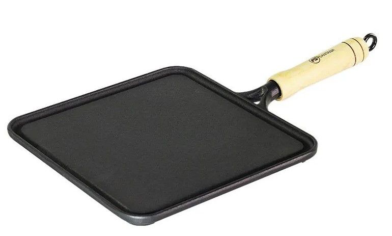 Chapa Bifeteira Lisa de Ferro Fundido com...