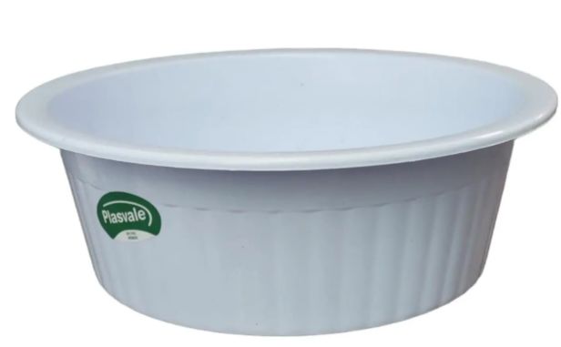 Bacia Redonda Plástica Canelada 13,5L Bol...
