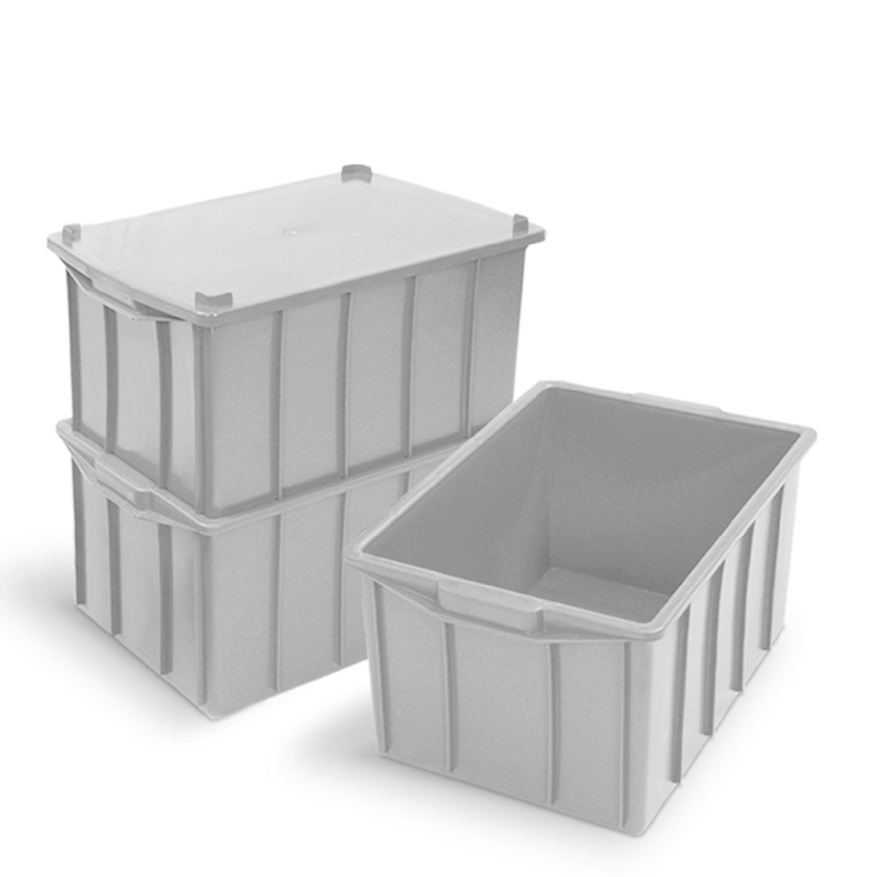 Caixa Plast Fech 46x33x22cm Bca 26L BLV_244 Caixa Plast Fech 46x33x22cm Bca 26L BLV_244