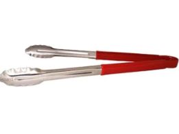Pegador de Alimentos Inox 40cm Cabo Verme... Pegador de Alimentos Inox 40cm Cabo Verme...