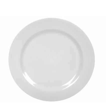 Prato Raso Melamina Branco 25cm Yangzi Re... Prato Raso Melamina Branco 25cm Yangzi Re...