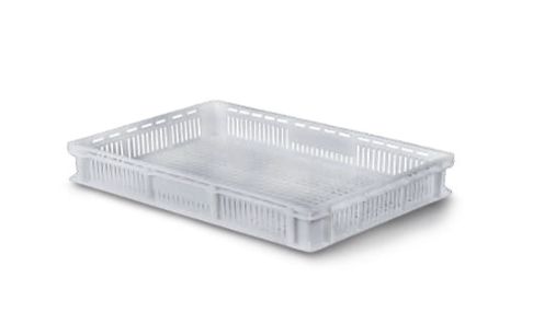 Caixa Plastica Salgados 60x40x8cm Bca MCP... Caixa Plastica Salgados 60x40x8cm Bca MCP...