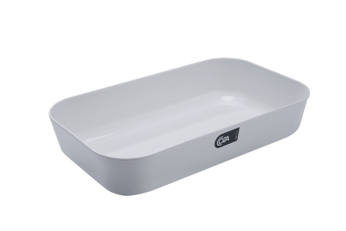 Travessa Retangular Branca 32x17x6,5cm Co... Travessa Retangular Branca 32x17x6,5cm Co...