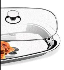 Travessa Inox com Tampa Lyon 40x28x4,5cm ... Travessa Inox com Tampa Lyon 40x28x4,5cm ...
