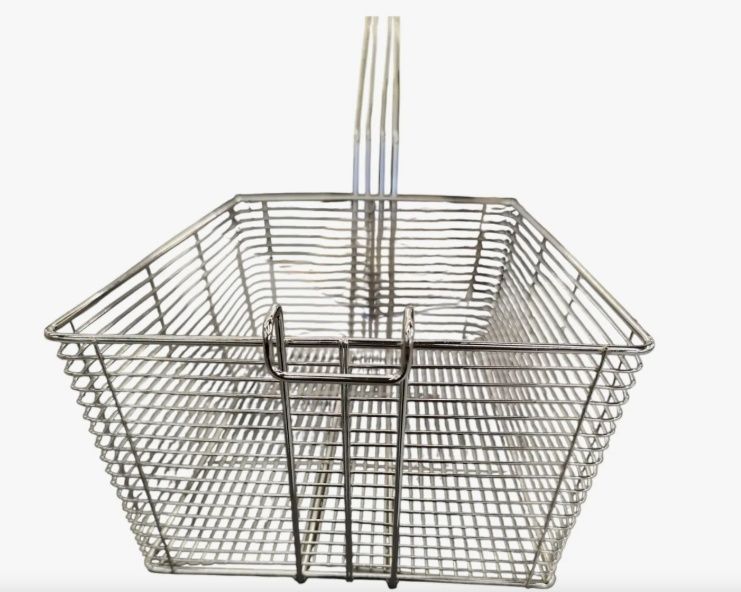 Cesta Fritura Retangular 24x11x10cm Arame... Cesta Fritura Retangular 24x11x10cm Arame...