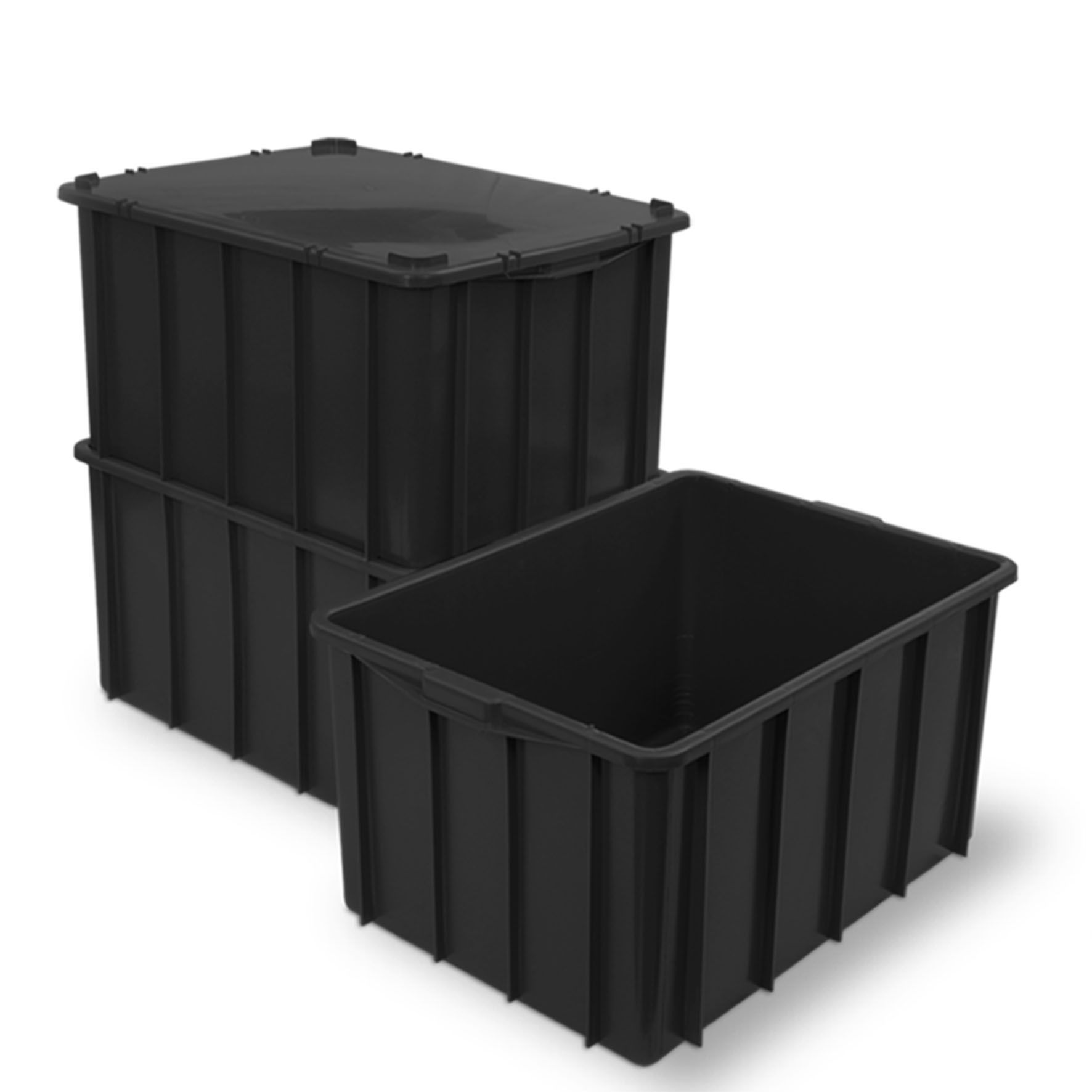 Caixa Plast Fech 70x55x40cm Pta 130L BLV_248 Caixa Plast Fech 70x55x40cm Pta 130L BLV_248
