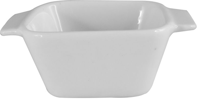 Mini Forma Quadrada Porcelana com Aba 6,5... Mini Forma Quadrada Porcelana com Aba 6,5...