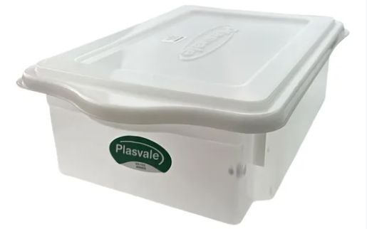Caixa Plástica Organizadora com Tampa 10L... Caixa Plástica Organizadora com Tampa 10L...