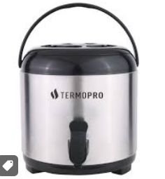 Botijão Térmico Inox Preto 6 Litros Marca...