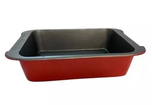 Assadeira Alumínio Quadrada 23x23x7cm Ver...