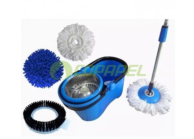 Mop Pro 360 com Balde Giratório e Refil P... Mop Pro 360 com Balde Giratório e Refil P...