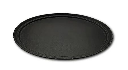 Bandeja Antiderrapante Oval 59x49cm Preta...