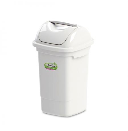 Lixeira Plastica Basculante 30L Bco PSV_1243