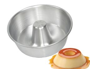 Forma Bolo Pudim em Alumínio com Tubo Cen... Forma Bolo Pudim em Alumínio com Tubo Cen...