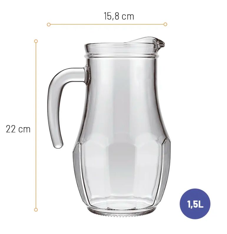 Jarra Água Suco 1,5 Litros Caixa com 6 Na... Jarra Água Suco 1,5 Litros Caixa com 6 Na...