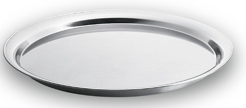 Bandeja Redonda Inox para Garçom 45cm Bri... Bandeja Redonda Inox para Garçom 45cm Bri...
